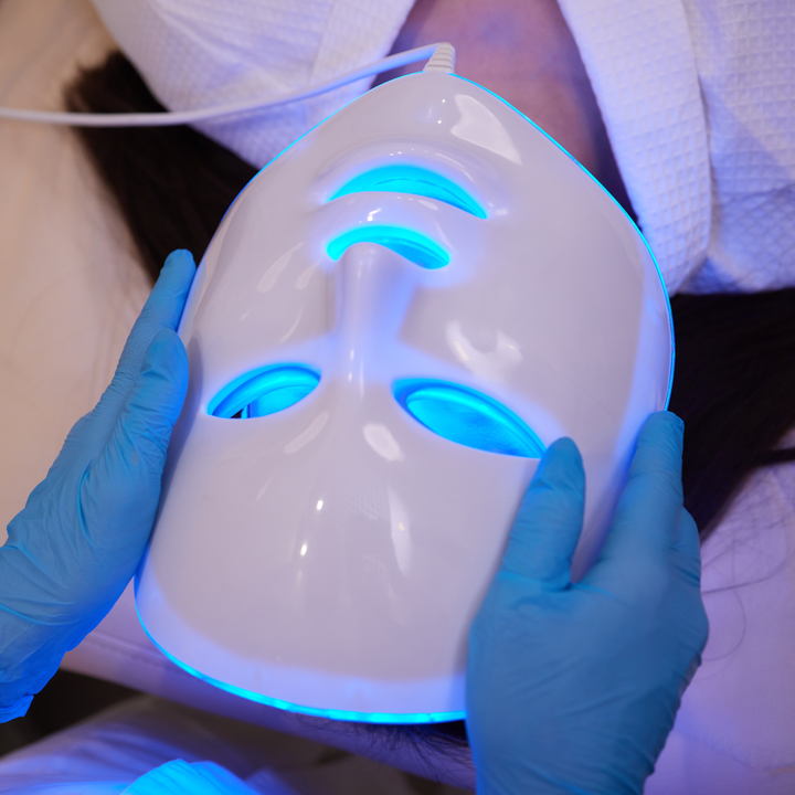 Deep facial cleansing + LED light therapy
