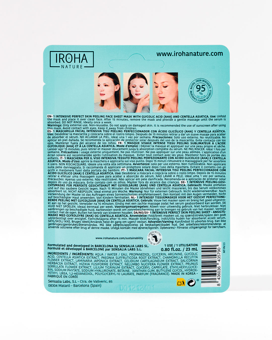 Iroha Tissue Face Mask Perfect Skin Peeling