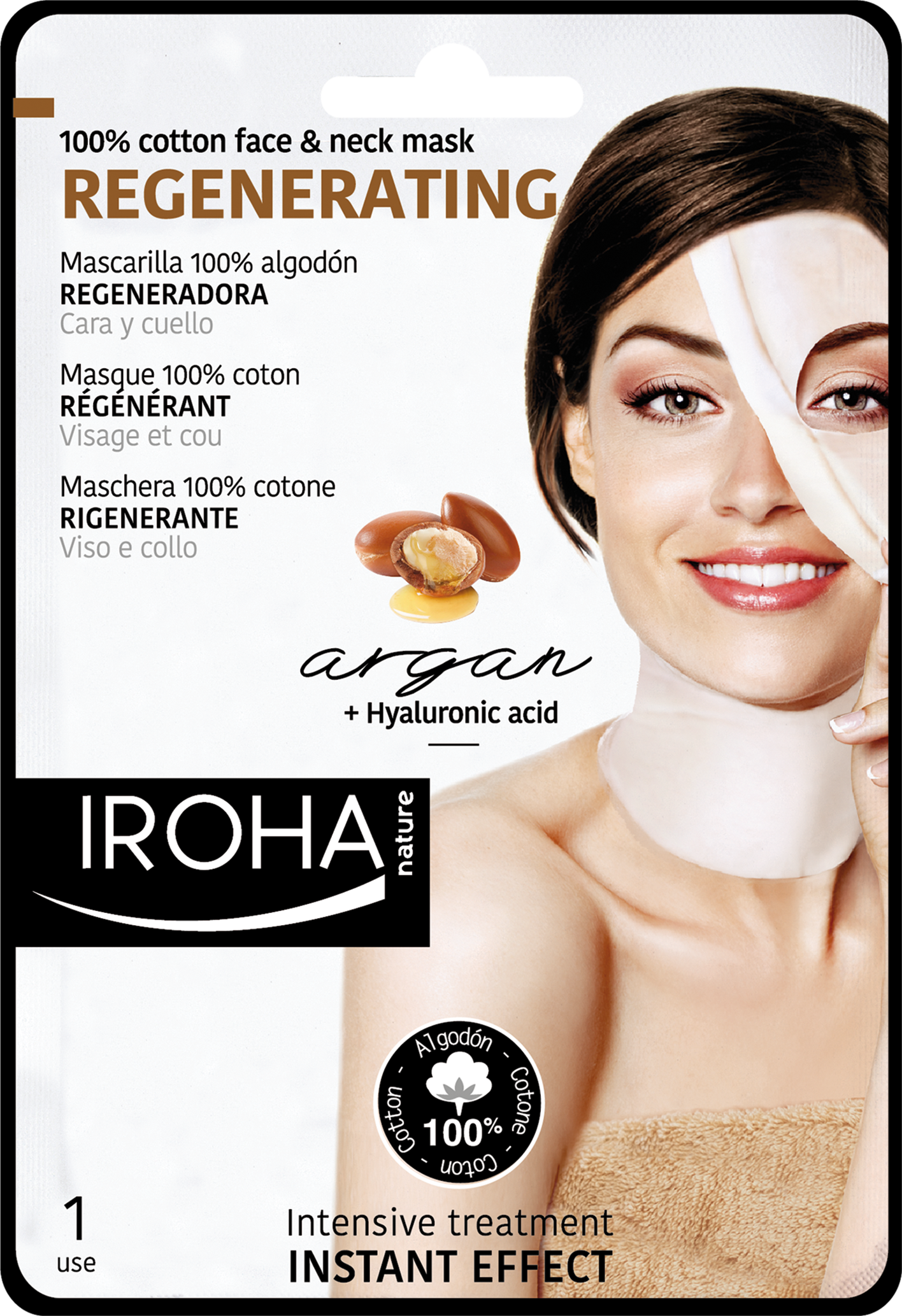 REGENERATING FACE & NECK Sheet Mask - Argan.